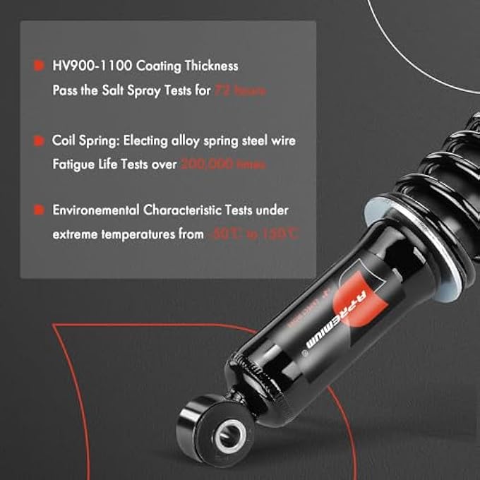 A-Premium Rear Pair 2 Complete Strut And Coil Spring Assembly Compatible With Ford F150 F150 19972003 F150 Heritage 2004 4Wd Only Driver And Passenger Side - Image 5