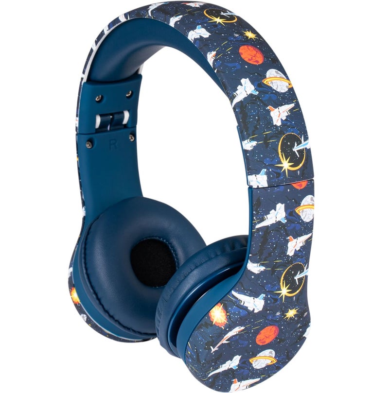 Snug Play+ Kids Headphones â€“ Volume Limited 93dB for Safe Listening â€“ Foldable, Durable Headphones for Toddlers, Boys & Girls â€“ Tangle-Free Cord â€“ Ideal for Travel, School, Tablets - Space