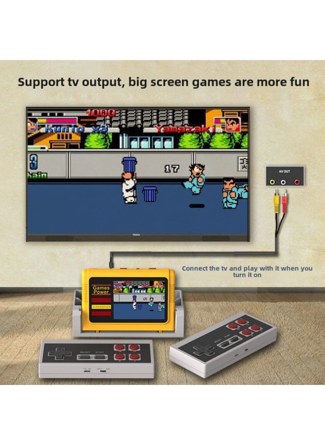Generic - Core Fruit TV Game Machine Classic Nostalgic Plug Yellow Card HD AV Line Output Interface Fc Red And White Machine-Product Color:Yellow-Model:k20 - Image 1