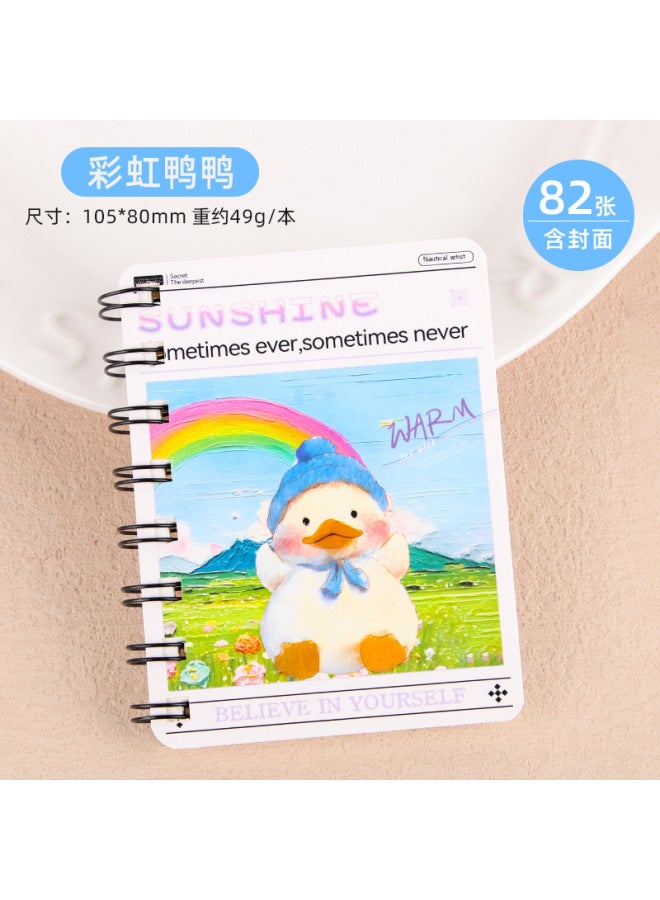 Cute A7  Mini Coil Book Primary School Students' Word Hand Account Small Book High Value Notepad Stationery - Image 1