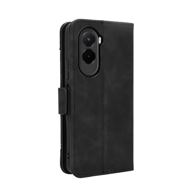 إيروريكس جراب هاتف من الجلد بفتحات للبطاقات لهاتف Xiaomi Poco M7 4G مقاس 169 مم (أسود) - Image 3