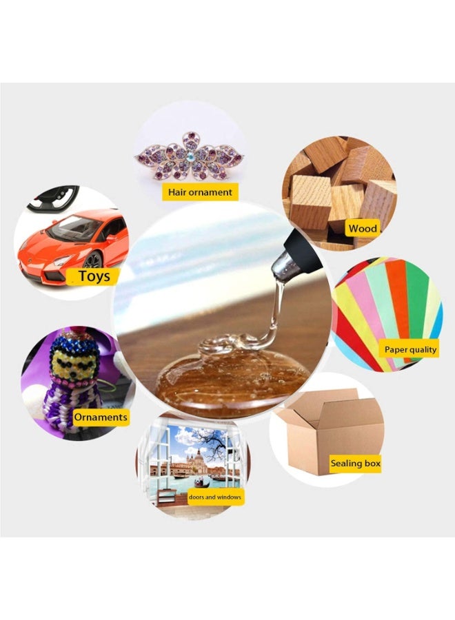 MOMENT Hot Glue Sticks 90+ Pcs 7x270mm Perfect for Gun Easily Create and Bond Crafts on Wood Plastic Glass Flowers Fabrics Foam Jewellery. - Image 5