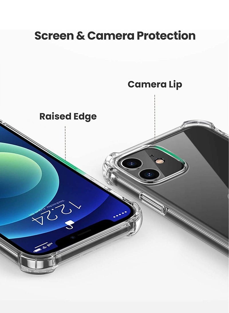 vesus iPhone 12 Case 6.1 Inch Soft TPU Clear Transparent Anti Scratch Reinforced Bumper Corners Shockproof Protective Cover - Image 3