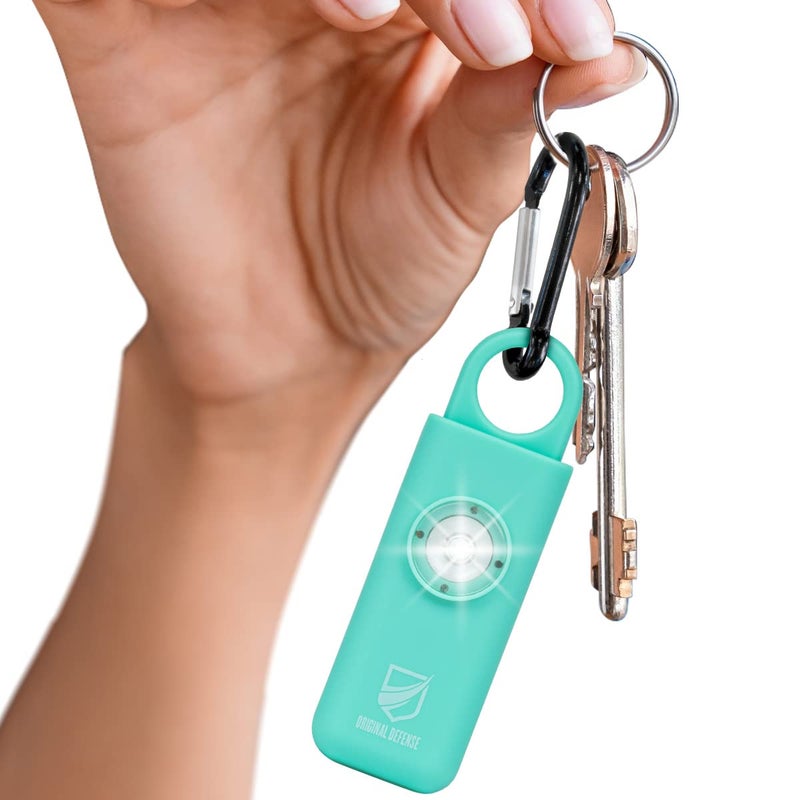 Original Defense® Siren Self-Defense Alarm (Mint) - 130 dB Keychain Alarm with LED Strobe Light for Women, Children, and Elderly - Police Recommended - Image 1