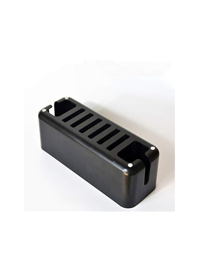 Yardwe صندوق إدارة الكابلات ومنظم الأسلاك لإخفاء أسلاك الطاقة والأسلاك الكهربائية من أجهزة الكمبيوتر والتلفزيون والمكتب آمن كهربائيًا باللون الأسود - Image 3