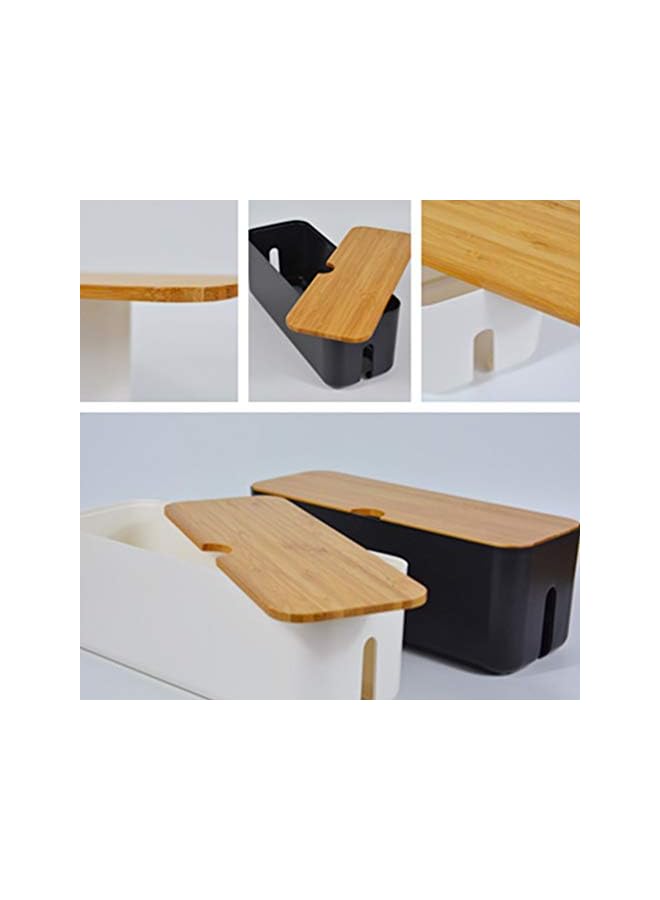 Yardwe صندوق إدارة الكابلات ومنظم الأسلاك لإخفاء أسلاك الطاقة والأسلاك الكهربائية من أجهزة الكمبيوتر والتلفزيون والمكتب آمن كهربائيًا باللون الأسود - Image 5