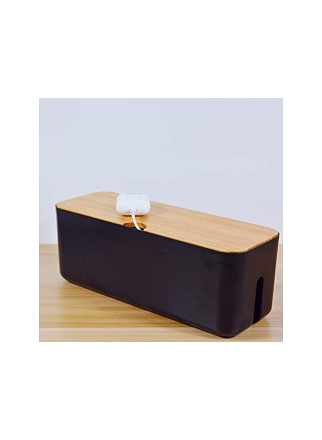 Yardwe صندوق إدارة الكابلات ومنظم الأسلاك لإخفاء أسلاك الطاقة والأسلاك الكهربائية من أجهزة الكمبيوتر والتلفزيون والمكتب آمن كهربائيًا باللون الأسود - Image 2