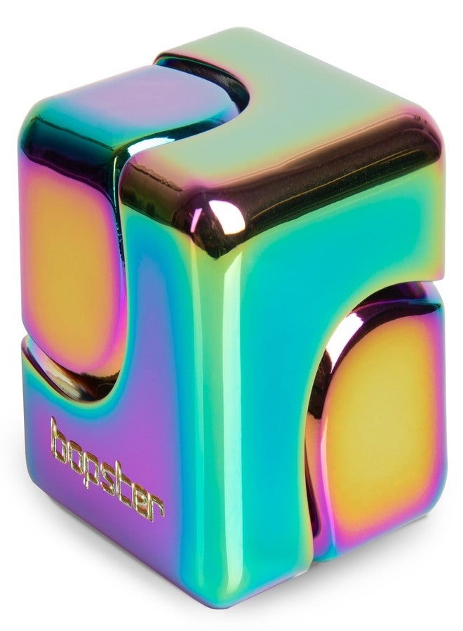 bopster Fidget Cube Spinner | Anodised Metal Hand Spinner | Sensory & Stress Relief Toy for Kids & Adults | ADHD, ADD, Autism | Ideal Gift | Iridescent - Image 2