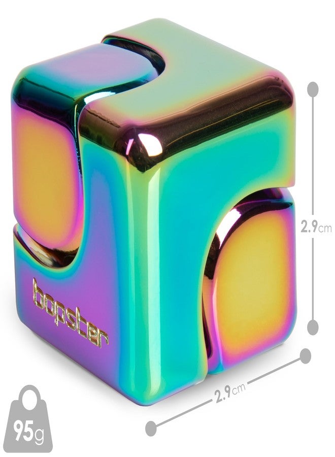bopster Fidget Cube Spinner | Anodised Metal Hand Spinner | Sensory & Stress Relief Toy for Kids & Adults | ADHD, ADD, Autism | Ideal Gift | Iridescent - Image 4