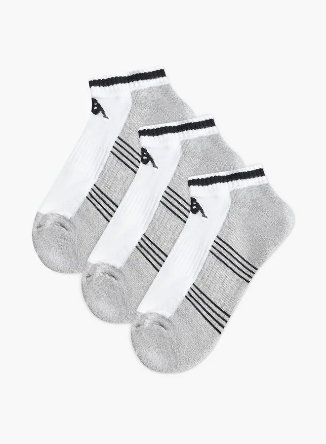 Set of 3 - Kappa Logo Print Half Terry Ankle Length Socks