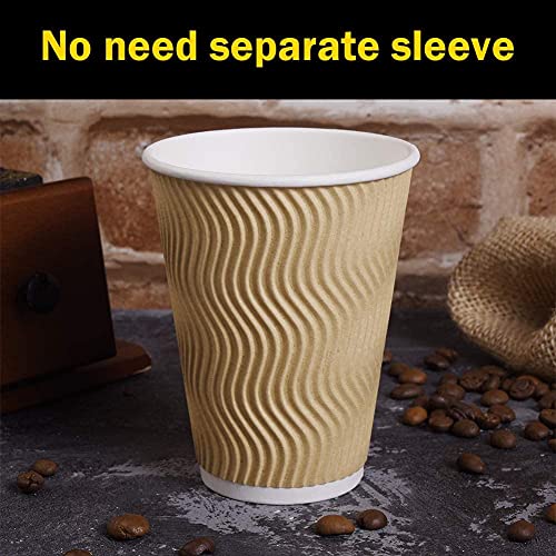 SEZ Premium Ripple Paper Cups for Wedding Event and Office Use(Brown,360 Ml) Pack of 50 - Image 2
