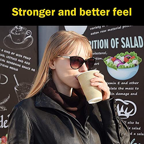 SEZ Premium Ripple Paper Cups for Wedding Event and Office Use(Brown,360 Ml) Pack of 50 - Image 3