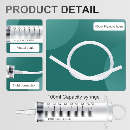 MoKitDora Brake-Clutch Fluid Bleeder Kit Hydraulic Disc Brake Bleed Tool 100ML Hose Universal Oil Fluid Extractor for Harley Motorcycles Cars Trucks Scooters Quads Repair Maintenance - Image 4
