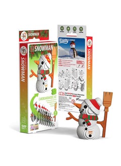 EUGY Eugy Snowman 3D Puzzle, 28 Piece Eco-Friendly Educational Toy Puzzles for Boys, Girls & Kids Ages 6+  - Image 2