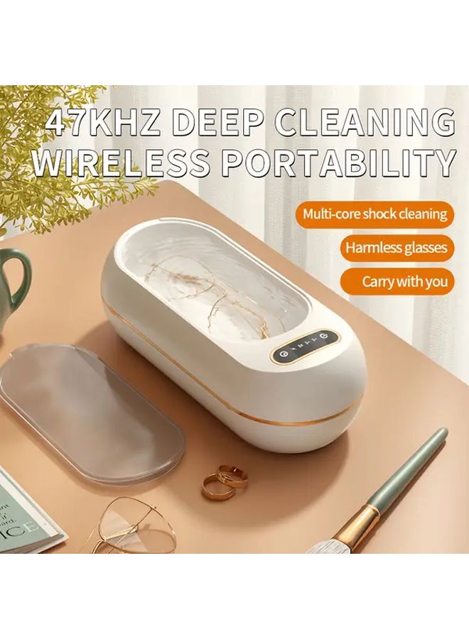 Green Portable Ultrasonic Cleaner For Eyewear Jewelry Makeup Brushes - Image 2