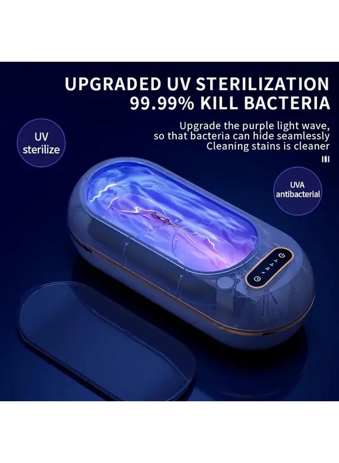 Green Portable Ultrasonic Cleaner For Eyewear Jewelry Makeup Brushes - Image 4