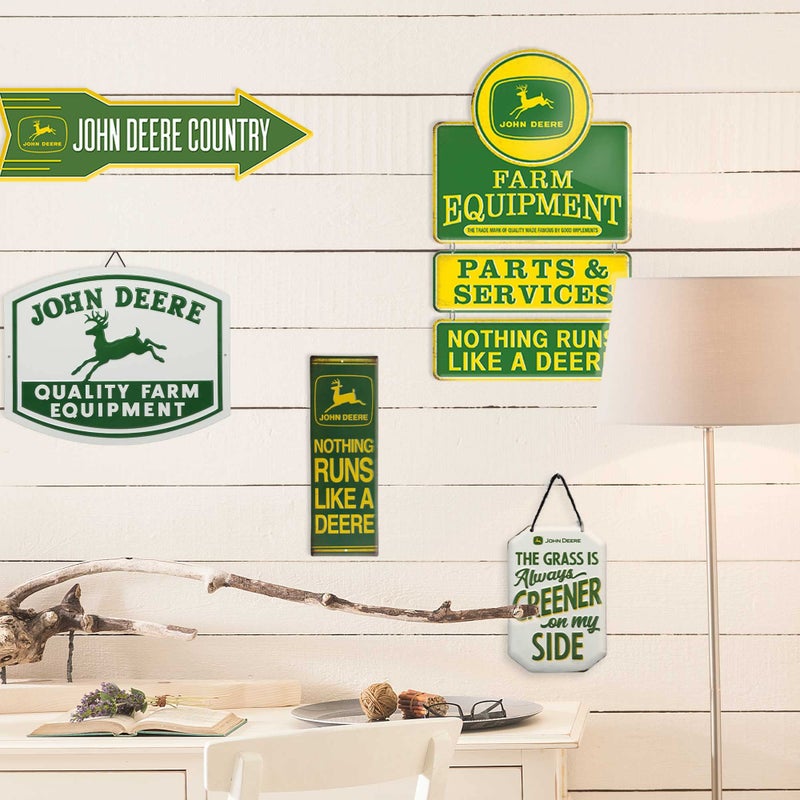 Open Road Brands John Deere Farm Equipment Linked and Embossed Metal Sign - Vintage John Deere Sign for Garage or Man Cave - Image 5