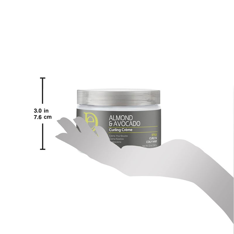 Design Essentials Almond & Avocado Curling CrÃ¨me, Curl Defining Cream for Curly & Coily Hair, Soft Hold & Shine, 12 oz - Image 5
