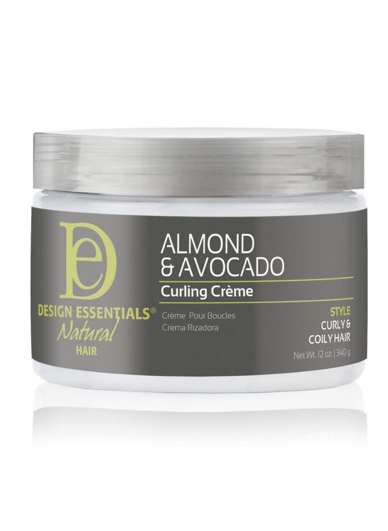Design Essentials DESIGN ESSENTIALS Natural Almond & Avocado Curling Creme, 12 OunceDESIGN ESSENTIALS Natural Almond & Avocado Curling Creme, 12 Ounce  - Image 1