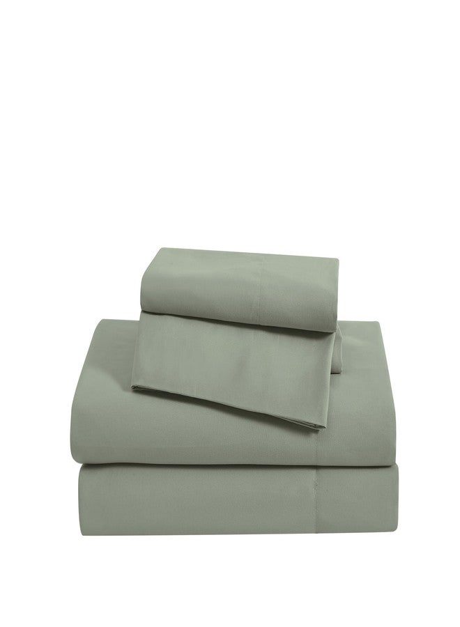TRULY SOFT Everyday Sheet Set Green Polyester 4-Piece Full Sheet Set, Solid Color Themed, Adult Bedding, Oeko-TEX Certified - Image 2