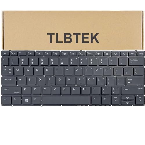 TLBTEK Backlight Laptop Keyboard Replacement Compatible with HP EliteBook X360 830 G5 830 G6 L40527-061 L40527-B31 Series Laptop - Image 1