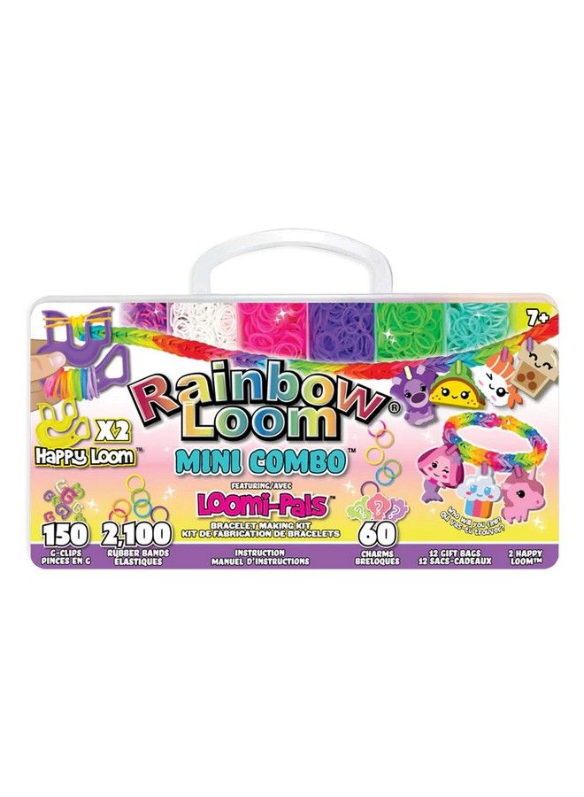 Rainbow Loom ® لومي بالز™ مجموعة ميني كومبو تحتوي على 60 سحرًا لطيفًا متنوعًا 1 لومي سعيد 2100 شريط ملون جميعها في حقيبة حمل للأولاد والبنات 7+ - Image 3