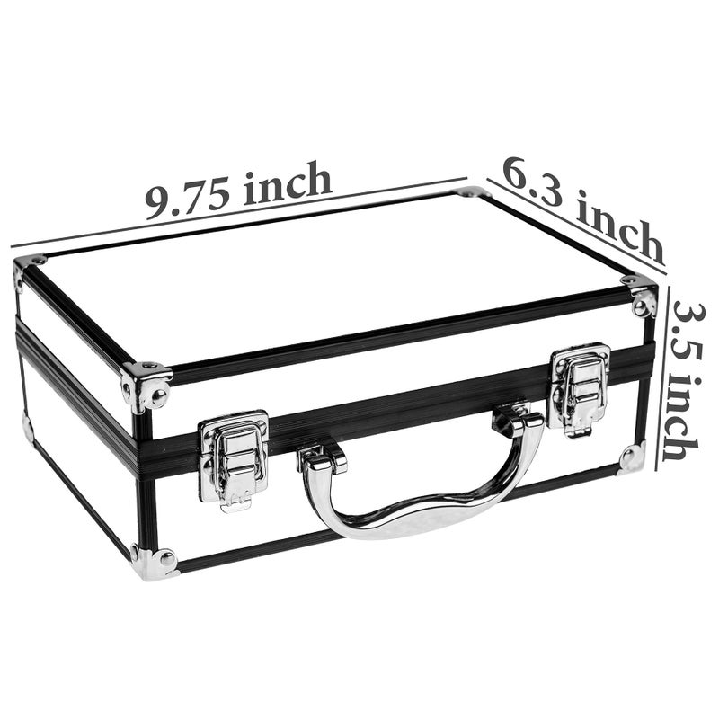 SHANY Carry All Make up Train Case with Pro Makeup Set, Beauty Brushes, Lipsticks, Eye Shadows, Blushes, Powders, and more - Reusable Cosmetics Storage Organizer - Premium Gift Packaging - Silver - Image 4