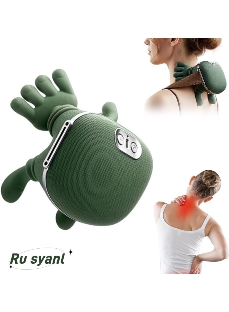 Ru syanl Hand-Shaped Shiatsu Neck and Shoulder Massager with Heat – Cordless Rechargeable Electric Massage Device for Back, Waist, and Legs Pain Relief - Image 1