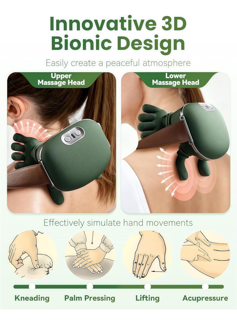 Ru syanl Hand-Shaped Shiatsu Neck and Shoulder Massager with Heat – Cordless Rechargeable Electric Massage Device for Back, Waist, and Legs Pain Relief - Image 3