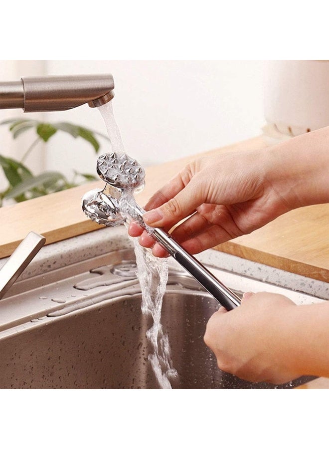 Meat Hammer Heavy Chicken Chop Beef Pork Lamb Tenderizer Kitchen Stainless Steel Cooking Tools Dishwasher Safe Marinated Heavy Duty Food Hammer, Double-Sided - Image 3