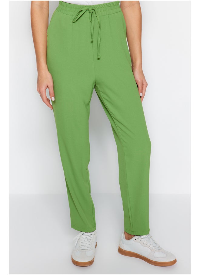 trendyol - Green Hooded Zippered Cardigan-Trousers Woven Bottom-Top Set TCTSS22US0026 - Image 1