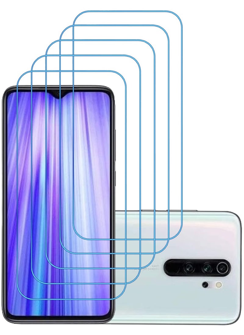 ACLIX 5 Pieces Antistatic ESD Dustproof Premium Quality High Definition Clear Tempered Glass Screen Protector Designed For Xiaomi Redmi Note 8 Pro - Image 1