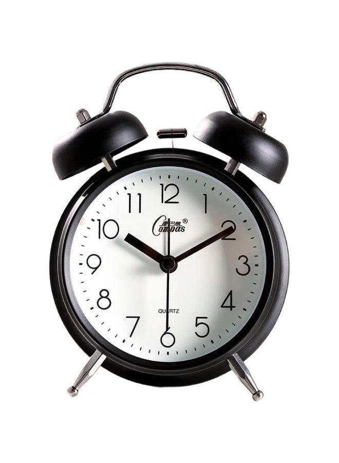 Compas Alarm Clock For Children And Students, Retro Mechanical Bell Alarm Clock With Loud Volume, Bedside Clock, 2314 Black - Image 2