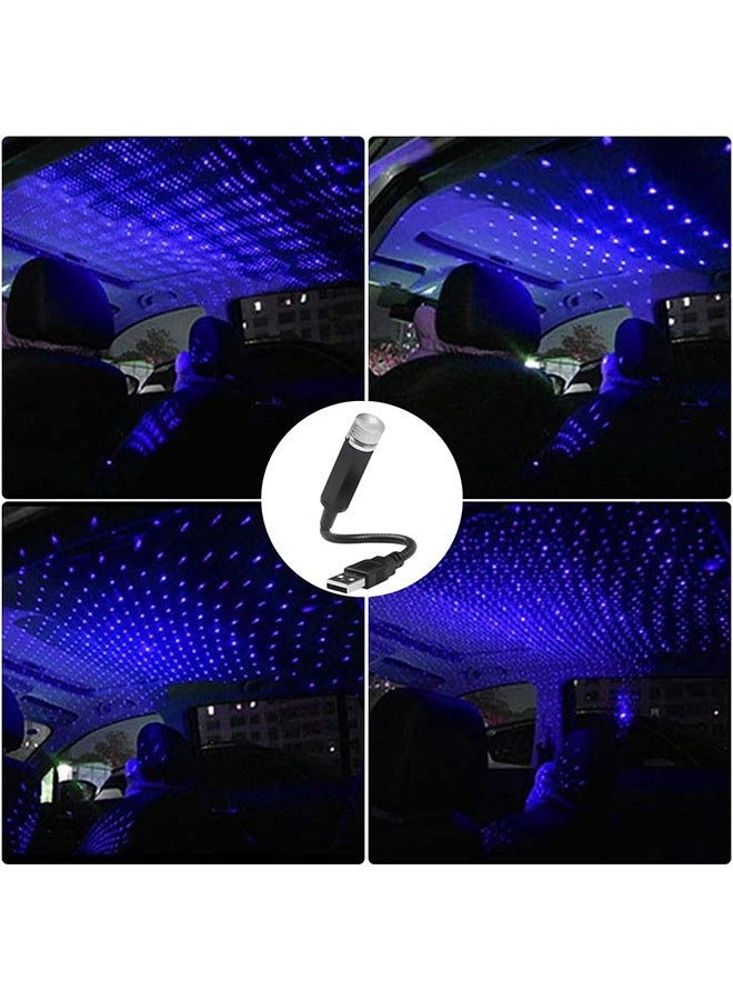 Generic Car Roof Star Night Light, Portable Adjustable USB Flexible Interior LED, Star Night Projector, Inside Car Lighting for Cars Bedrooms Parties Decoration(Purple blue)  - Image 5