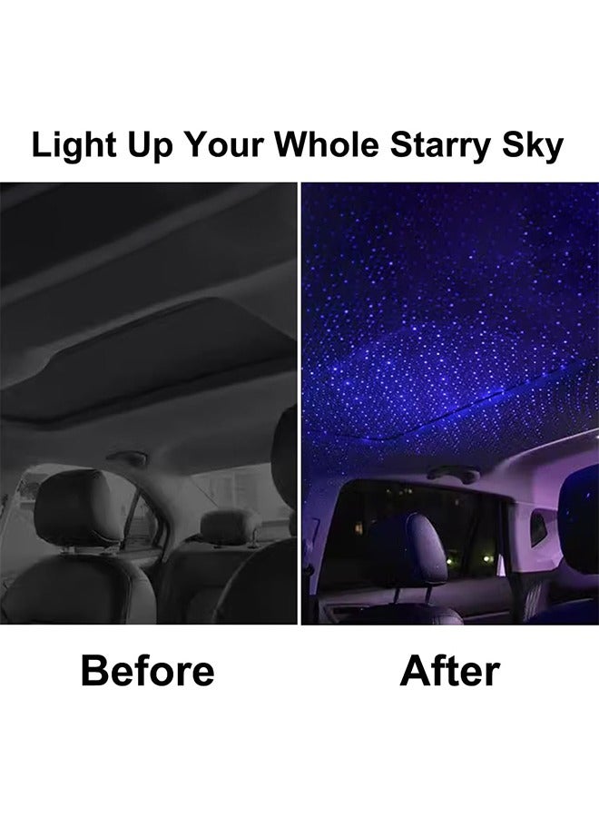 Generic Car Roof Star Night Light, Portable Adjustable USB Flexible Interior LED, Star Night Projector, Inside Car Lighting for Cars Bedrooms Parties Decoration(Purple blue)  - Image 4