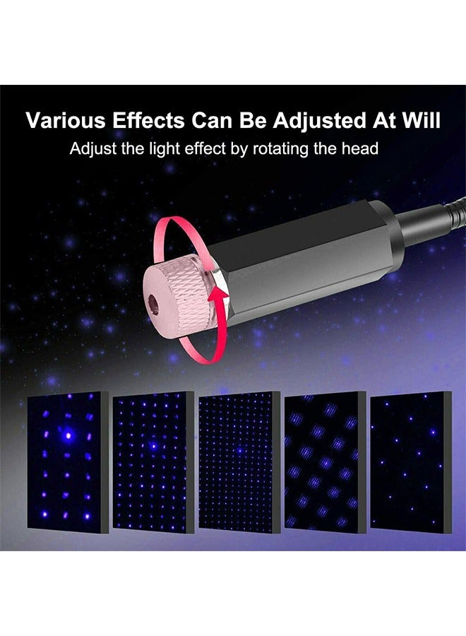 Generic Car Roof Star Night Light, Portable Adjustable USB Flexible Interior LED, Star Night Projector, Inside Car Lighting for Cars Bedrooms Parties Decoration(Purple blue)  - Image 3