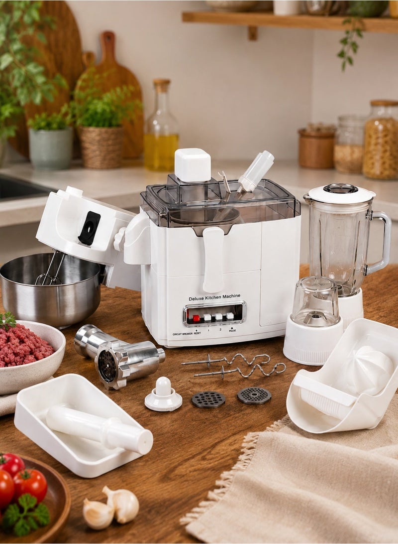 ريفورا محضر طعام متعدد الوظائف 10 في 1، بقوة 400 واط، مع خلاط، مطحنة، عصارة حمضيات، مضارب من الستانلس ستيل ووعاء دوار من الستانلس ستيل، سرعتان + نبض، RE-10211 - Image 1