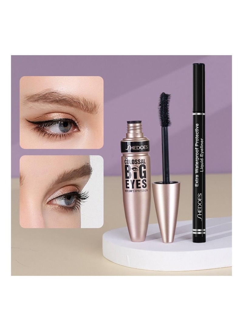 BIG 2 In 1 Eyeliner and Mascara Set Black - Image 1