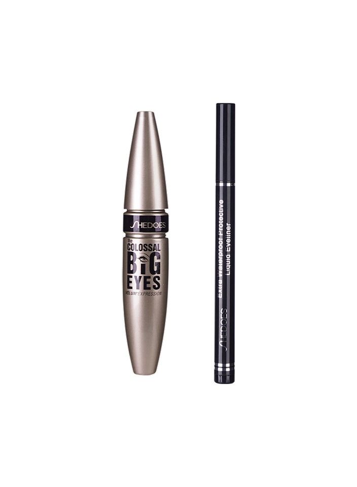 BIG 2 In 1 Eyeliner and Mascara Set Black - Image 3