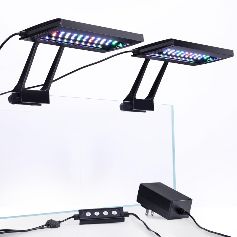hygger Clip On Aquarium LED Light with MultiChannel Controller Fish Tank Light 247 Lighting SunriseDaylightMoonlight and DIY Mode Adjustable TimerBrightness Light 7 Colors for Freshwater 2 - Image 2