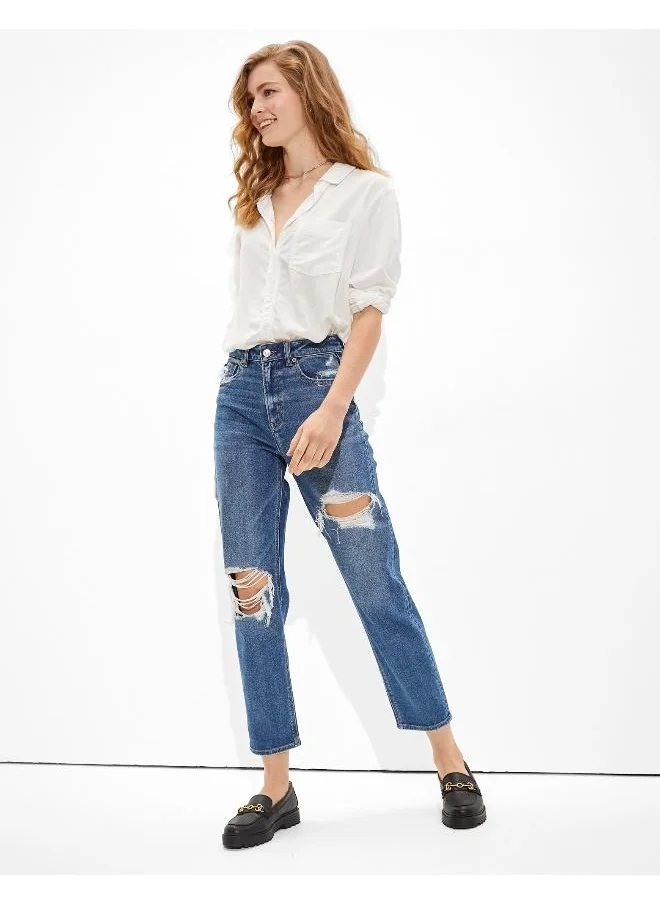 American Eagle AE Stretch Mom Straight Jean