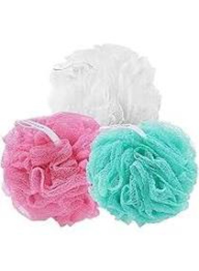 طقم ليفة استحمام من 3 قطع (متعدد الألوان) - Image 1