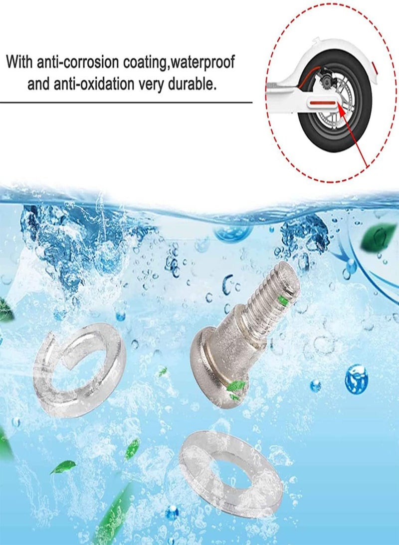 GGOOT Scooter Rear Wheel Screws Stainless Steel Fixed Bolts Compratible with M365 2pcs, Electric Scooter Wheel Screw, Scooter Rear Wheel Bolt, M365 Scooter Wheel Screw  - Image 3