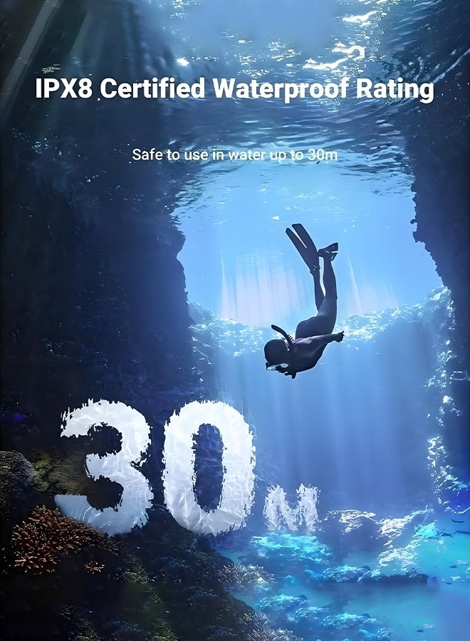 Wish Plus Waterproof Phone Case – IPX8 Certified, 30M Underwater Pouch for Large Phones up to 7.2''; Compatible with iPhone 16/15/14/13 Series, for Samsung Galaxy S23/S24 Ultra/FE (BLUE) - Image 5