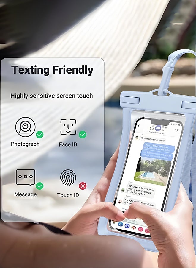 Wish Plus Waterproof Phone Case – IPX8 Certified, 30M Underwater Pouch for Large Phones up to 7.2''; Compatible with iPhone 16/15/14/13 Series, for Samsung Galaxy S23/S24 Ultra/FE (BLUE) - Image 4