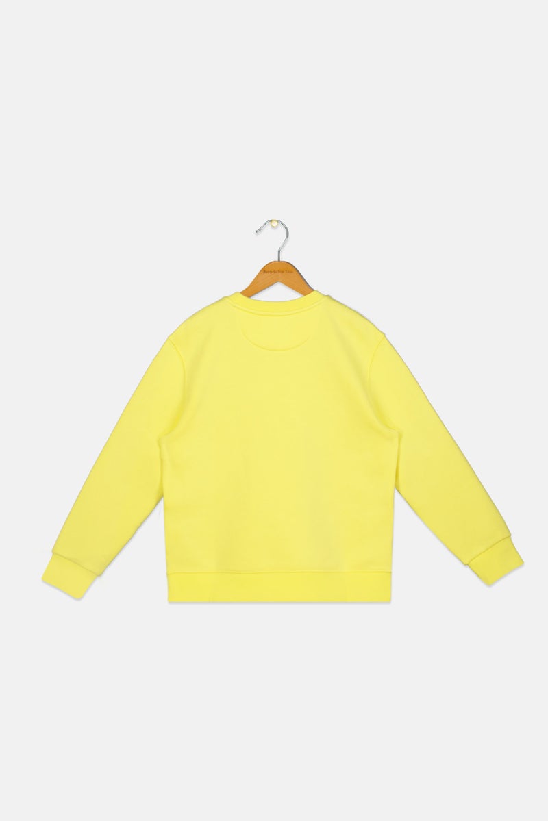 ESPRIT Kids Boy Brand Logo Sweatshirt, Yellow - Image 2