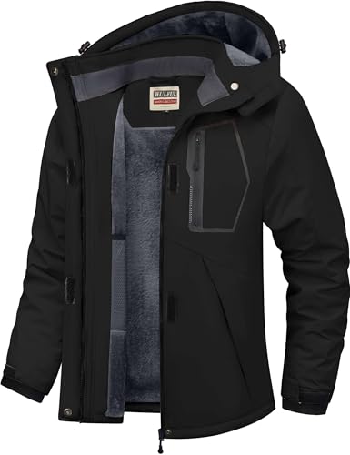 WULFUL Women's Waterproof Ski Jacket Warm Winter Coats Windproof Winter Jackets for Women Fleece Lined Windbreaker with Hood - Image 1