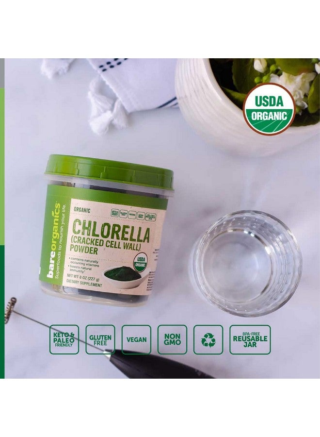 BareOrganics بار أورغانيكس 12522 مسحوق كلوريلا العضوي المعتمد من وزارة الزراعة الأمريكية مسحوق سوبر فود مكمل غذائي 8 أونصة - Image 5