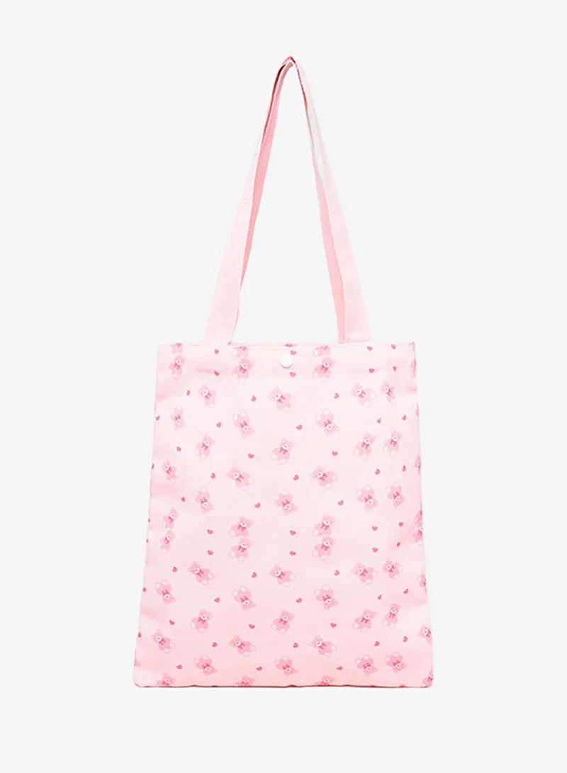 Printed Canvas Shoulder Bag