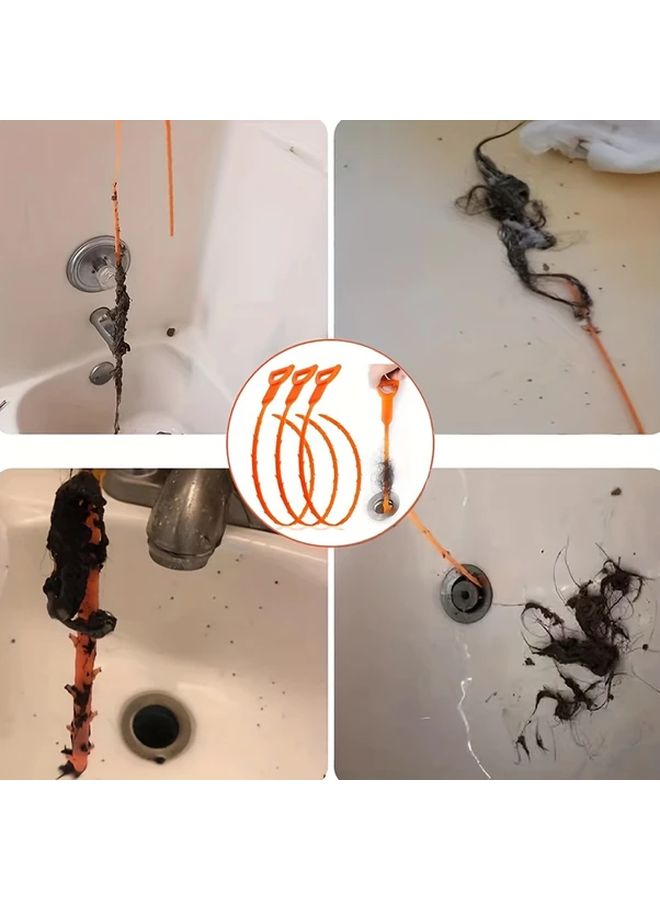 3pcs Retractable Sink Drain Hair Cleaner Anti Blocking Sewer Dredge Tool - Image 4